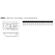 Akril kád, Aral 180x80 - 225l - AK00545