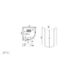 Zuhanykabin, Wellis Arno 90x90 íves  WC00402