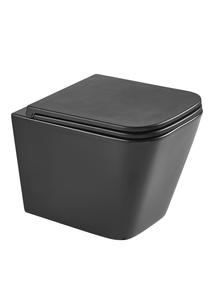 WC, Wellis WF00185 Aurora Black tornado ultracsendes fali rimless WC matt fekete